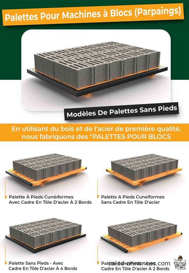 Palettes En Bois Pour Machines à Blocs De Béton